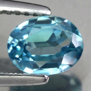 Blauer Zirkon Naturstein 1,32 ct VVS