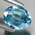 Blauer Zirkon Naturstein 1,32 ct VVS