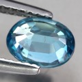 Blauer Zirkon Naturstein 1,32 ct VVS
