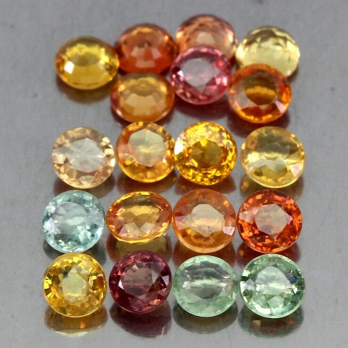 Songea Saphire Natursteine ​​5,43ct 18Stk