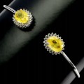 Zartes Armband aus natürlichem gelbem Saphir Silber