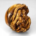 Geschnitztes Ganeshi Quarz Tigerauge 82,68 ct