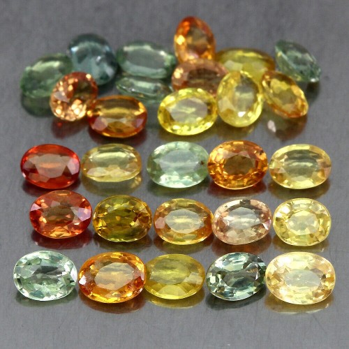 Songea Saphire Natursteine ​​4.91ct 28St
