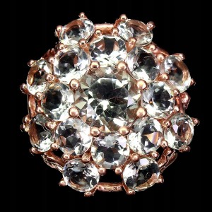 Natürlicher Silberring Sky Blue Topas Größe 16