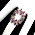 Ring 925 Granate Saphire Diopside Größe 18
