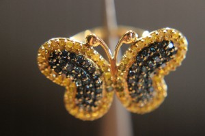 Ring Gold Diamanten Größe 14 Schmetterling Zertifikat