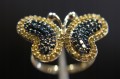 Ring Gold Diamanten Größe 14 Schmetterling Zertifikat