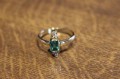 Ring Gold Diamanten Smaragd Größe 17 zertifiziert