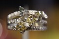 Ring Gold Diamanten Größe 12 Blumen Zertifikat