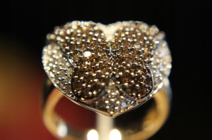 Ring Gold Diamanten Größe 14,5 Schmetterling Zertifikat