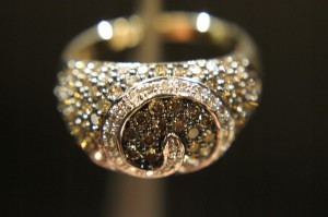 Goldener Diamantring - Zertifikat Größe 20