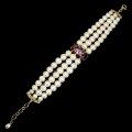 925 Natürliches Amethyst Perlen Armband Schön