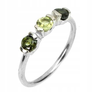 Zarte Ring Größe 16,5 natürliche Turmaline