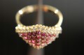 Goldring Rubine Diamanten Größe 17,5 zertifiziert