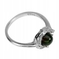 Ring Größe 11 natürliche schwarze Opal Zirkonia