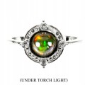 Ring Größe 11 natürliche schwarze Opal Zirkonia