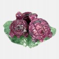 Zoisit Rubin natürlicher Aventurin 302.48ct Schildkröten