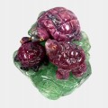 Zoisit Rubin natürlicher Aventurin 302.48ct Schildkröten