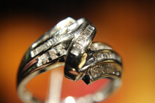 Goldring 10k Diamanten Größe 14 zertifiziert