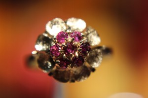 Goldring 14 Karat Rubine Größe 18,5 zertifiziert