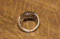 Ring 14 Karat Gold Topas Diamant Größe 13 zertifiziert