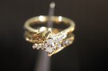 Ring Gold 14 Karat Diamanten Größe 10 zertifiziert