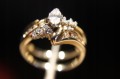 Ring Gold 14 Karat Diamanten Größe 10 zertifiziert