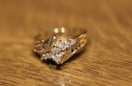 Ring Gold 14 Karat Diamanten Größe 10 zertifiziert
