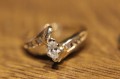Ring Gold 14 Karat Diamanten Größe 10 zertifiziert
