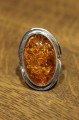 Künstlerischer natürlicher Bernstein Ring Größe 12,5