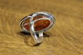 Künstlerischer natürlicher Bernstein Ring Größe 12,5