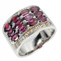 Ring Größe 17 Silber Granaten Saphire Songea
