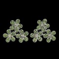 Ohrringe Blumen Saphire Diopside 925 natur 5