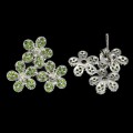 Ohrringe Blumen Saphire Diopside 925 natur 5