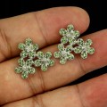 Ohrringe Blumen Saphire Diopside 925 natur 5