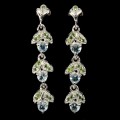 Silberohrringe Natur Diopsid Aquamarine 5