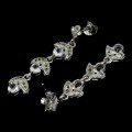 Silberohrringe Natur Diopsid Aquamarine 5