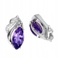 Silberne zarte Ohrringe natürliche Amethyste 4