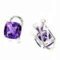Silberne zarte Ohrringe natürliche Amethyste 4