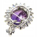 Brosche Anhänger natürlicher 29,54 ct Amethyst Tansanit