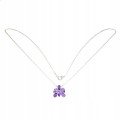 Zarte Halskette aus 925er Silber mit natürlichen Amethysten