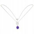 Wunderschöne Halskette aus 925 natürlichem Amethyst mit Zirkonia