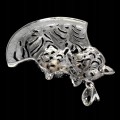 Anhänger aus Sterlingsilber Tiger natürliche Markasit Rubine