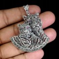 Anhänger aus Sterlingsilber Tiger natürliche Markasit Rubine