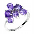 Ring 925 zarter natürlicher Amethyst, g 17,5