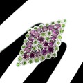 Ring Diopsid Granat Rhodolit natur g 16,5