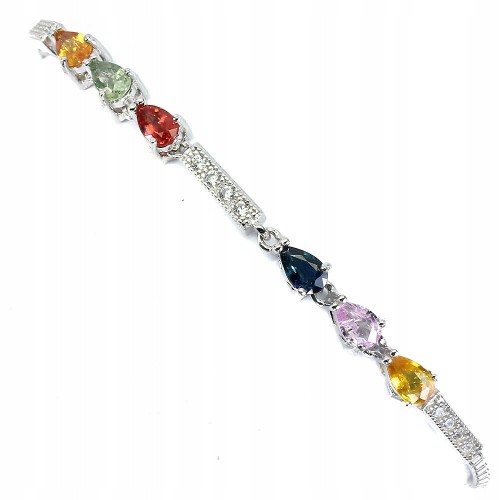 Schönes Armband mit natürlichen Saphiren Songea Zirkonia