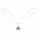 Eine zarte Silberkette aus natürlichen Amethysten 925