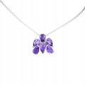 Eine zarte Silberkette aus natürlichen Amethysten 925