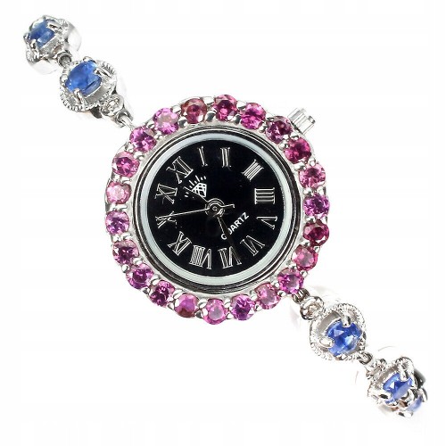 Armbanduhr Kianite Granat Saphire 925